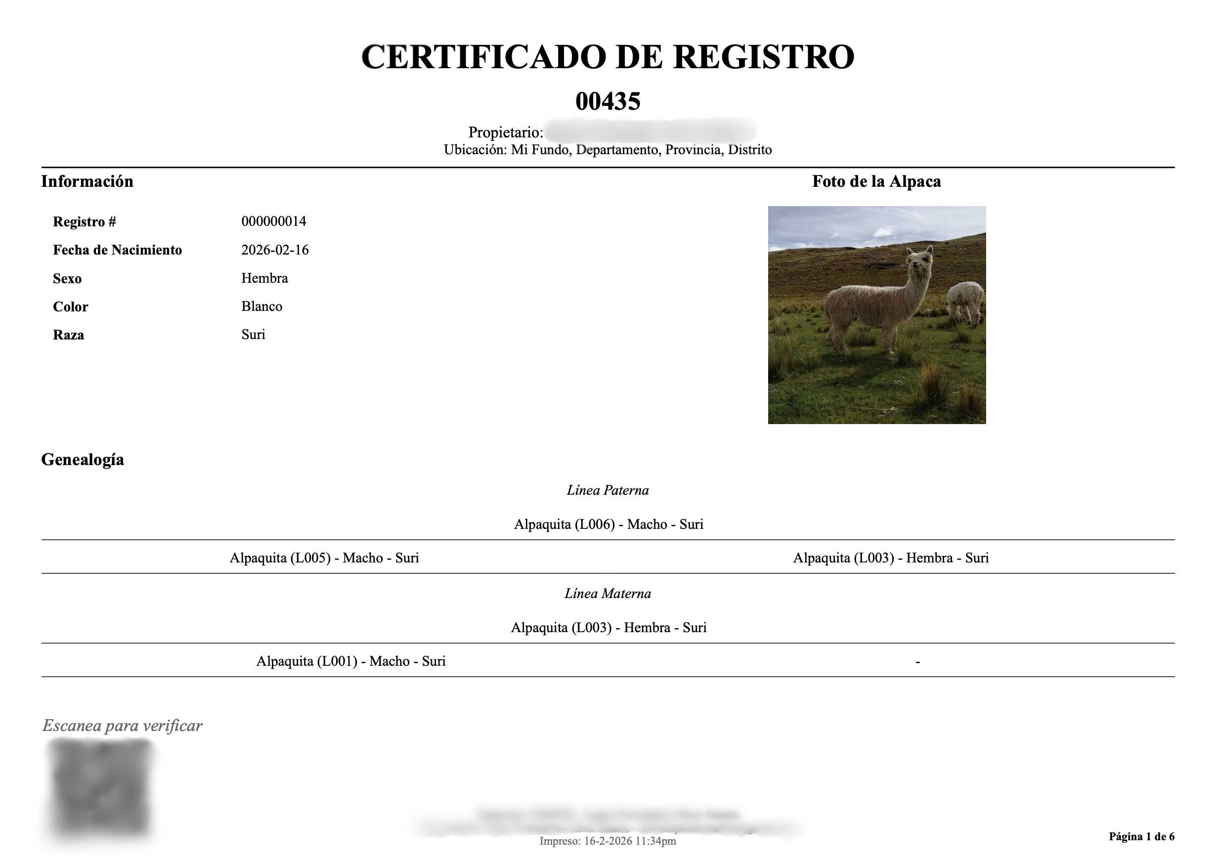 Certificado de Registro