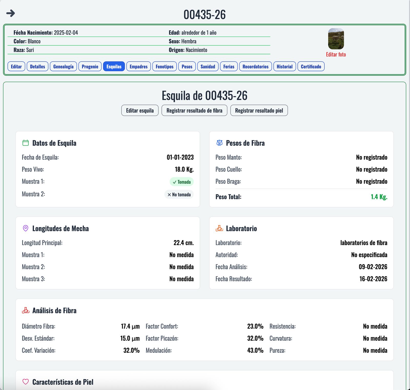 Registro de Esquilas